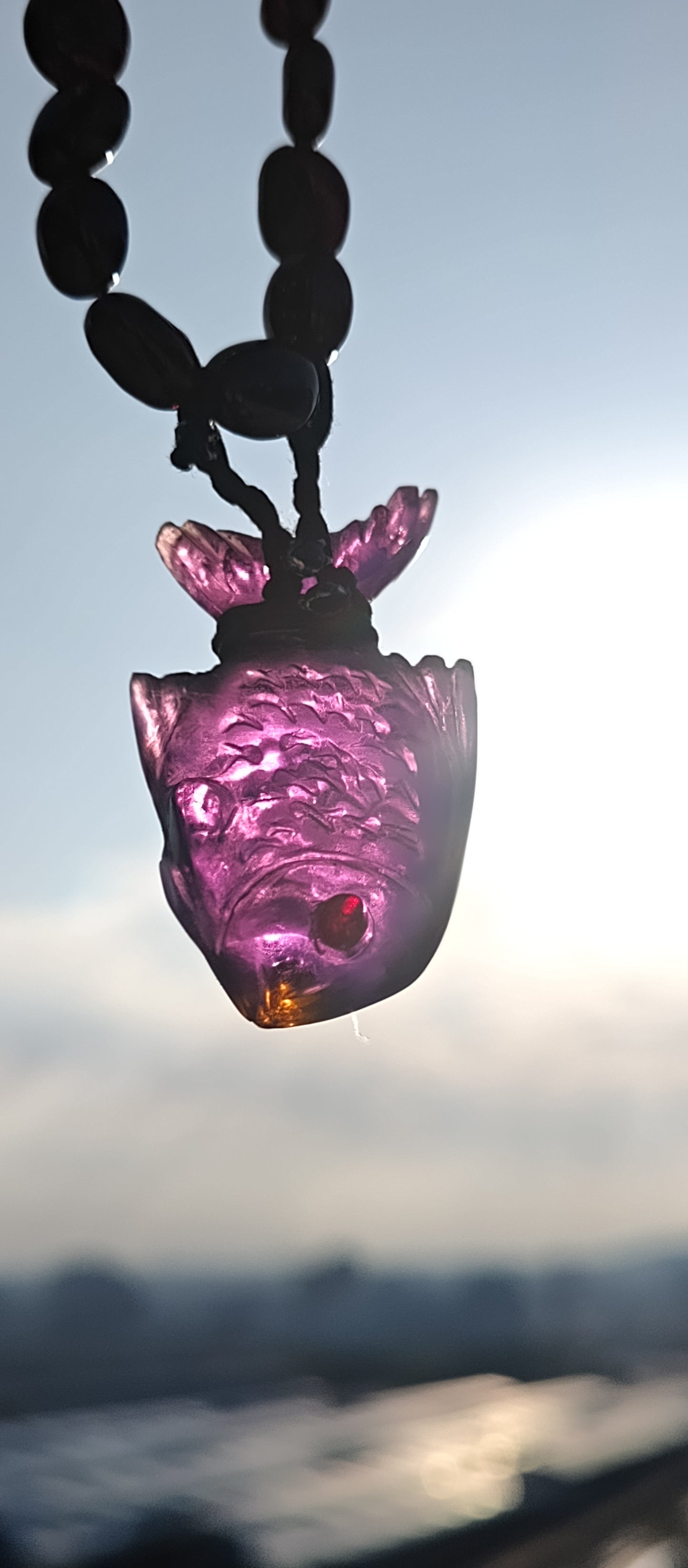 Glass necklace Violet fish PRE-ORDER!