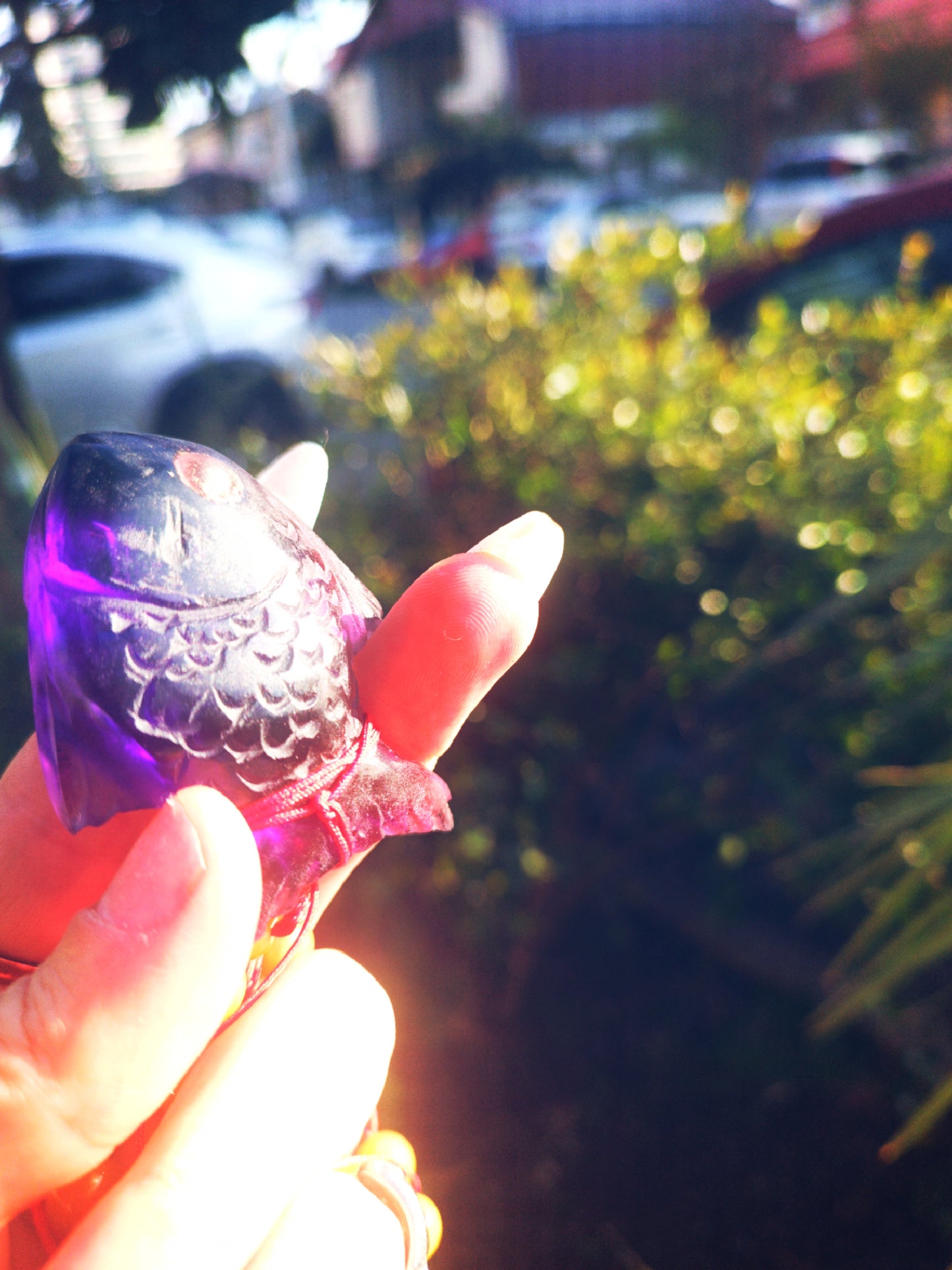 Glass necklace Violet fish PRE-ORDER!