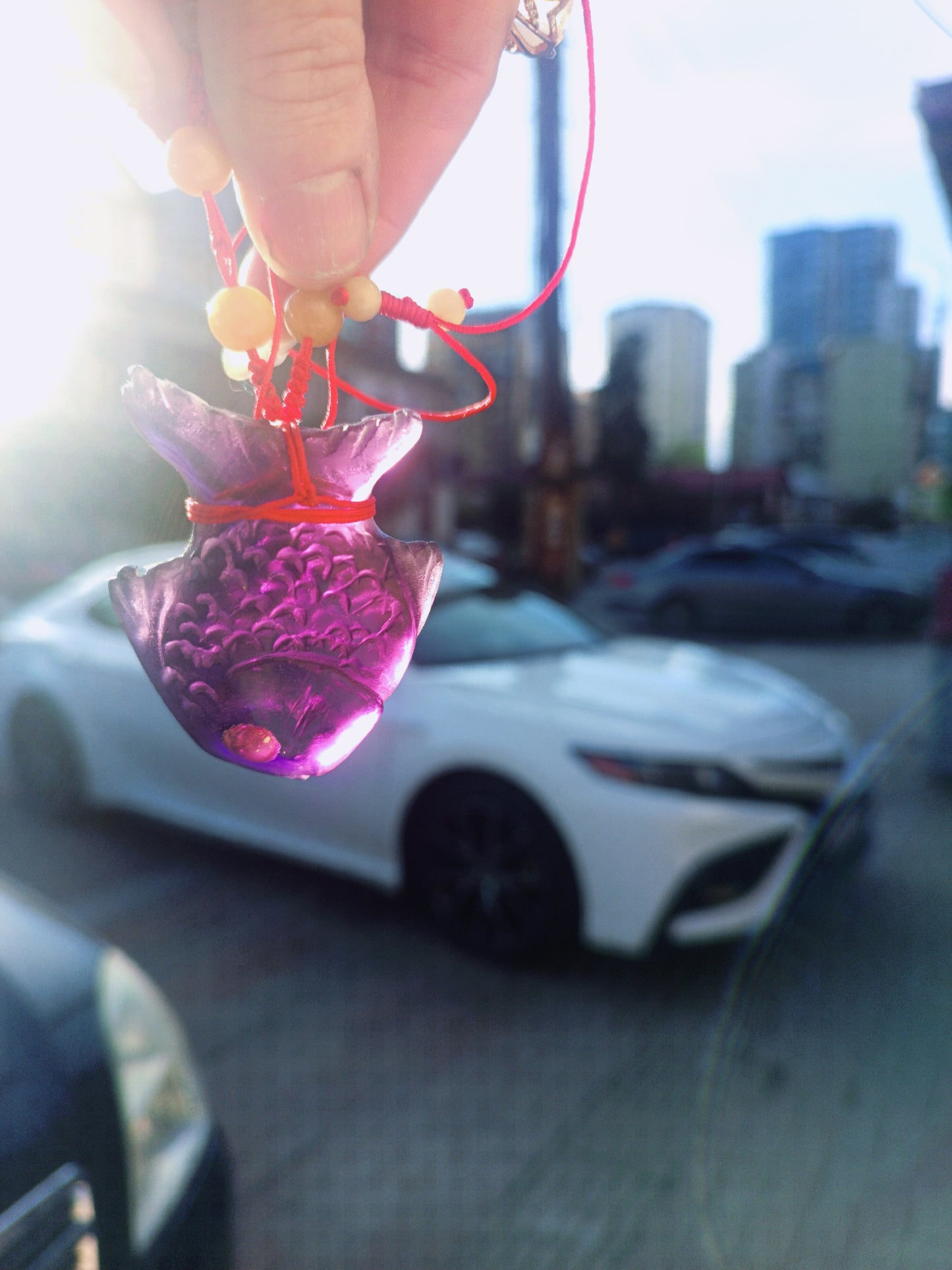 Glass necklace Violet fish PRE-ORDER!
