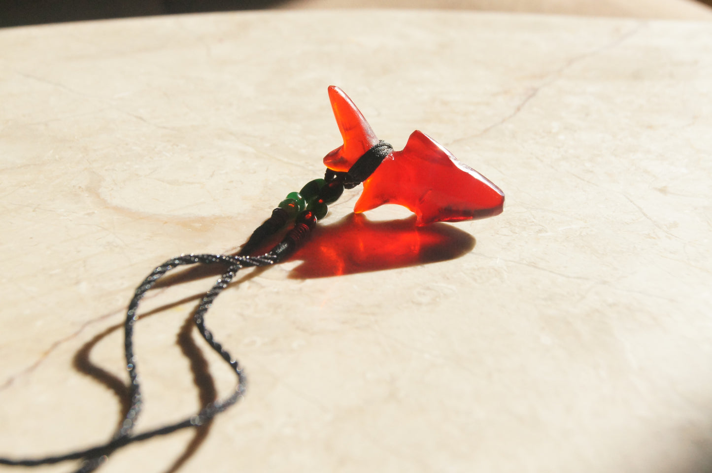 Necklace Red Shark